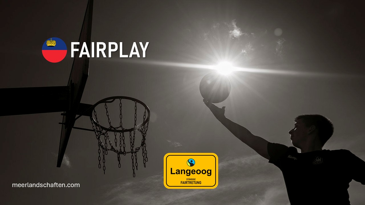 Übersichtskarte von Langeoog mit der Aufschrift Moin