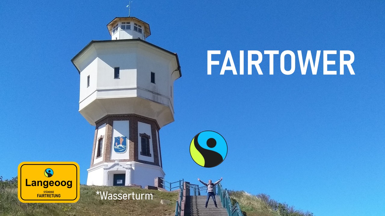 Übersichtskarte von Langeoog mit der Aufschrift Moin