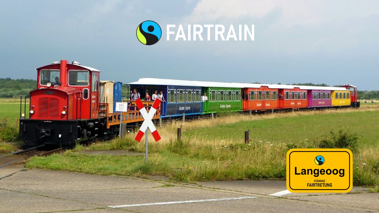 Übersichtskarte von Langeoog mit der Aufschrift Moin